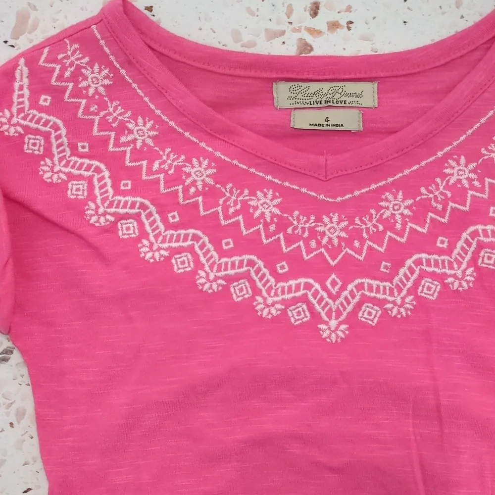 Lucky Brand | Bright Pink Peasant Style Knit Top | 4